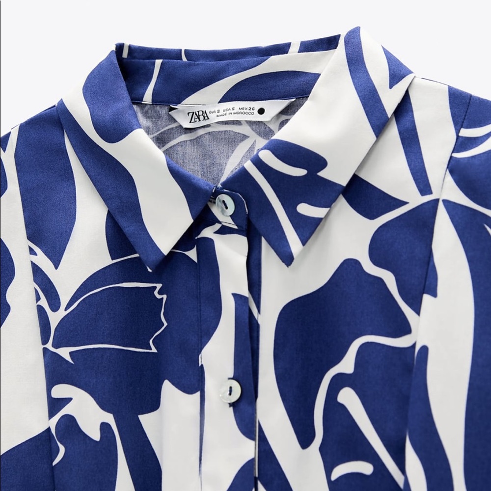 Zara printed shirt dress - Picture 5 of 7